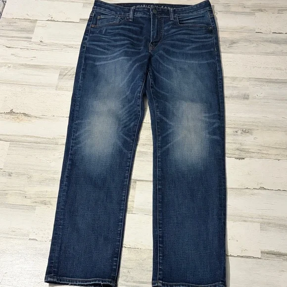 American Eagle Outfitters Men's Original Straight Jeans Size 33 - Picture 2 of 9